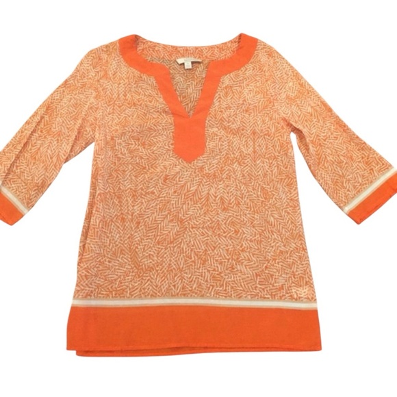 Banana Republic Tops - Banana Republic Orange Patterned Top